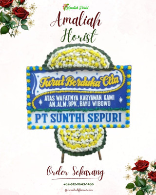 Papan Bunga Duka di Tugu Utara